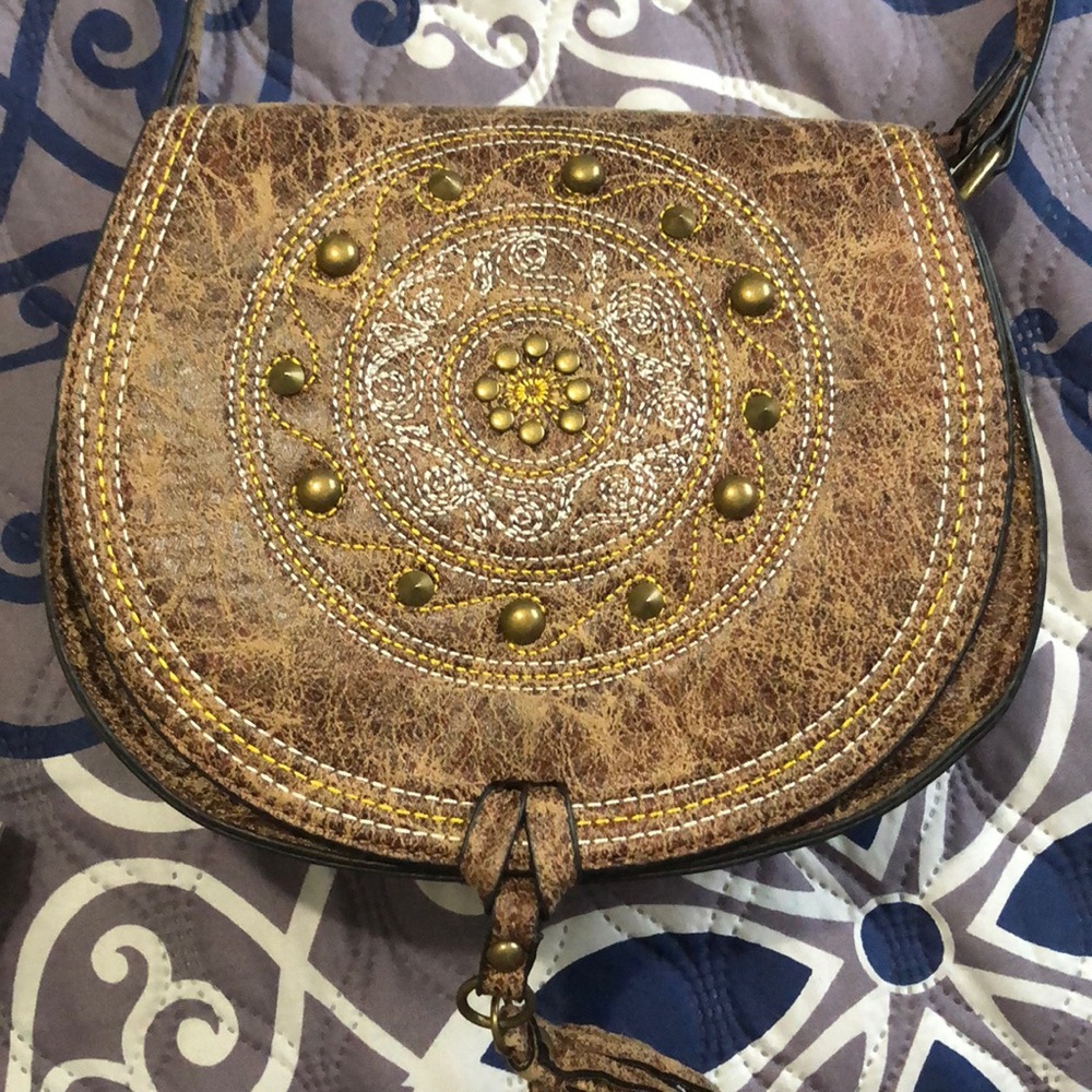 Black Rivet leather crossbody